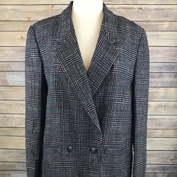 En Avance 2 Piece Multicolor Plaid Wool Skirt Suit - Picture 1 of 3